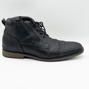 Steve Madden Landon Men’s Black Leather Chukka Lace Up Ankle Boots Size 12